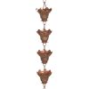 Mariposa 100% Copper 8.5 Ft Rain Chain Cascading Water Cups