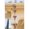 Copper 8.5-Ft Flower Rain Chain Rain Gutter Downspout