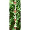 Pure Copper 8.5-Ft Rain Chain with 10 Round Cups and Teardrop Chain-Links