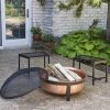 Farmhouse 100% Copper Fire Pit Tub Hand Hammered with Screen Cover