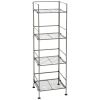 4-Shelf Iron Tower Storage Shelves - Great for Kitchen Office Garage
