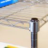 5-Shelf Storage Shelving Unit with Removable Locking Casters Wheels