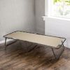 Folding Black Metal Guest Bed Frame with Mattress 31 x 75 inch