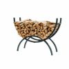 Crescent Tubular Steel Metal Firewood Log Storage Rack