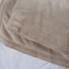 Twin size Tan Linen Beige Microplush Warming Electric Blanket with Digital Controller