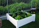4ft x 4ft Square White Plastic Raised Garden Bed Planter Box