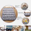 Twin XL Japanese Style Foldable Futon Floor Mattress in Grey Floral Pattern