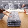 Twin XL Japanese Style Foldable Futon Floor Mattress in Grey Floral Pattern