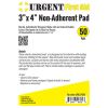 3"X4" Non-Adherent Pad, 50 Per Bag
