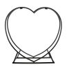 Indoor Outdoor Black Metal Heart Shaped Firewood Holder Log Rack