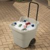 Sturdy Lawn Cart Mini Bucket 15 Gallon Wheelbarrow