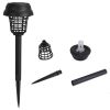 4 Pack Solar Powered Mosquito Zapper Outdoor Insect Killer Torch Waterproof Bug Zapper with UV Light White Light for Yard Garden Farm Patio