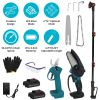 4 in 1 Cordless Pruning Shear and Electric Chainsaw With Max 5.5FT Extension Poles 4â€/6â€ Pole Saw SK5 Blade Brushless Pruning Shear With 2Pcs 2.0A