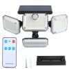 2 Pack Solar Powered Wall Lights IP44 Waterproof Motion Sensor Lights with 4 Adjustable Heads 333Pcs LED Beads 120Â° Sensing Angle Remote Control for