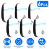 6 Packs Ultrasonic Pest Repellers Electric Plug-In Indoor Pest Control Mouse Repellent Chaser Deterrent Rodent Chaser for Home Kitchen Office Warehous