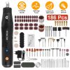Mini Corded Rotary Power Tool Set of 186Pcs Electric Detail Sander Grinding Pen Small Drill Kit Engraver with 5 Speeds for Sanding Polishing Drilling