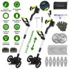 21V Electric Weed Edger Cordless String Trimmer Grass Mower Eater Bush Cutter with 16800RPM 2x 3000mAh Batteries 3.6-4.6FT Length 90Â° Rotatable Angle