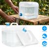 10L/2.64Gal Collapsible Water Container with Spigot Foldable Water Storage Bag with Handle Portable Camping Water Jug for Hiking RV Emergency Prepared