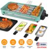 2000W Electric Indoor Grill 2 in 1 Electric BBQ Gill with Grill NetÂ Removable Plate 5 Temperature Control 3 Small Trays Dishwasher Safe