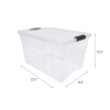 60 Qt. Plastic Storage Bins with Lids, Stackable Storage Containers, Totes, 4 Pack