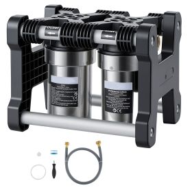 RV Water Filter System, 5-Micron Dual Stage Premium RV Water Filtration System with Two Cartridges and 3/4" Fitting for RVs & Campers