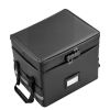 Fireproof Document Box, 1832 Fahrenheit Heat Insulated Fireproof & Waterproof Box with Lock, Portable Two-Layer File Storage Organizer Home Travel Use