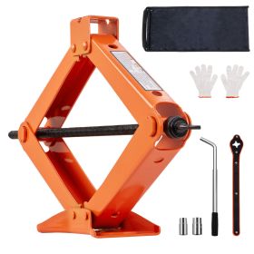 Scissor Jack, 2.5 Ton/5512 lbs Scissor Car Jack, 3.7"-17.1" Lifting Range Scissor Lift Jack with Ratcheting Handle and L-Wrench
