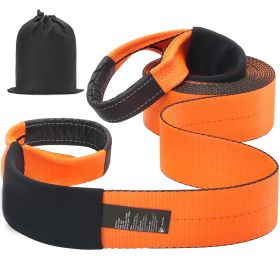 Recovery Tow Strap 4" x 30', 46,500 lbs Break Strength, Triple Reinforced Loop Straps, Tree Saver, Off Road Towing and Recovery