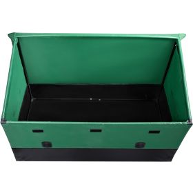 VEOVR Outdoor Storage Box, 150 Gallon Waterproof PE Tarpaulin Deck Box with Galvanized Frame, All-Weather Protection & Portable, for Camping, Gar