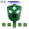 Electric Solar Powered Ultrasonic Animal Repeller 360Â° Ultrasonic Animal Driver with Motion Sensor LED Flashing Lights Waterproof Outdoor Animal Repe