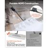 Snow Pusher Shovel, 36 in Outdoor Snowplow Shovel with Ergonomic Grip, HDPE Plastic Blade, Winter Shovels with Segmented Handle, Metal Edged Strip