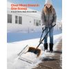 Snow Shovel for Driveway, 18 in Wide Plastic Snow Shovel with Assist D-shaped Handles, Non Slip Grip, Large Capacity Snowplow Shovels