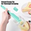 Silicone Jar Scraper Spatula, 600°F Heat Resistant Rubber Scraping Tool for Jam Nut Butter Sourdough