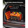 Plastic Collapsible Storage Bins, 45L 6 Packs, Stackable Folding Storage Crates with Handles, Holds 33 lbs Per Bin, Foldable Heavy Duty Containers