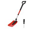Snow Shovel for Driveway, 9 in Foldable Snow Shovel with D-shaped Handle, , 36-40 in Adjustable, Lightweight Aluminum Alloy Snows Removal Tool