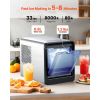 Countertop Ice Maker, 33 lbs per Day, Self-Cleaning Portable Machine with Scoop, Drawer-Style Ice Access