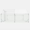 10 ft. x 13 ft. Galvanized Large Metal Walk in Chicken Coop Cage Farm Poultry Run Hutch Hen House