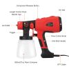 ElectricÂ Paint SprayerÂ HVLP Spray Painting Gun Handheld Painter with Different Spray Patterns 5 Nozzles 800ML Detachable Cup Flow Adjustable Length