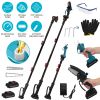 4 in 1 Cordless Pruning Shear and Electric Chainsaw With Max 5.5FT Extension Poles 4â€/6â€ Pole Saw SK5 Blade Brushless Pruning Shear With 2Pcs 2.0A