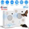 2Pack 2026 Upgraded Rechargeable Ultrasonic Bat Repellent Indoor Outdoor Bird Mouse Dog Deterrent Device with 3 Ultrasonic Speakers for Attic Porch Ho