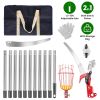 2-in-1 Pole Saw & Fruit Picker with 1.3-13FT Extendable Stainless Steel Pole Manual Tree Pruner with 65Mn Steel Blade Fruit Picking Basket Storage Bag