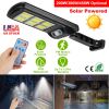 Solar Powered Wall Lights Outdoor 128LED Beads Motion Sensor Lamp IP65 Waterproof 3 Modes Sensor Light W/ Remote Control For Street Front Door Deck