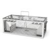 2Pack 11.81x5.63x4.45In 2-Door Humane Rat Trap Automatic Continuous Mouse Trap Reusable Galvanized Iron Live Animal Cage