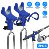 2Pcs Fishing Rod Holders For Bank Fishing 360Â° Omni-Directional Stainless Steel Detachable Fishing Pole Holders for Ground Beach Sand Stand Summer Fi