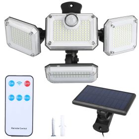 2 Pack Solar Powered Wall Lights IP44 Waterproof Motion Sensor Lamps with Separate Solar Panel 4 Adjustable Heads 333Pcs Beads 120Â° Sensing Angle Rem