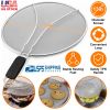 Grease Splatter ScreenÂ 13in Stainless Steel Fine Mesh Splash Mesh Shield Hot Oil Stopper w/ Resting Feet For Frying Pan Cooking Woks Skillets Pots Pa