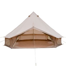 13.1FT Oxford Bell Tent for Family Camping Spacious Yurt Tent with Stove Jack, 4 Season Glamping Shelter, Waterproof Oxford Hot Tent for 4-8 People (Option: 13.1FT)OLFC0001)