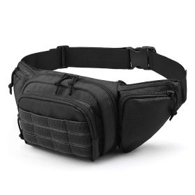 Tactical Fanny Pack For Men Concealed Carry Bag Military Waist Bag Traveling Waist Pouch with Adjustable Strap Quick Release for Camping Hiking (Option: HOLSTERPACK(BLACK)GPCT4890)
