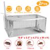 2 Pack Rat Trap Cage Humane Live Rodent Trap Cage Galvanized Iron Mice Mouse Control Bait Catch with Detachable U Shaped Rod