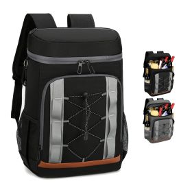 Cooler Backpack 36 Can Leakproof Insulated Cooler Backpack with 25L/6.6Gal for Picnic Camping BeachÂ Hiking Fishing Travel (Option: COOLERBACKPACK(BLACK)GPCT5311)
